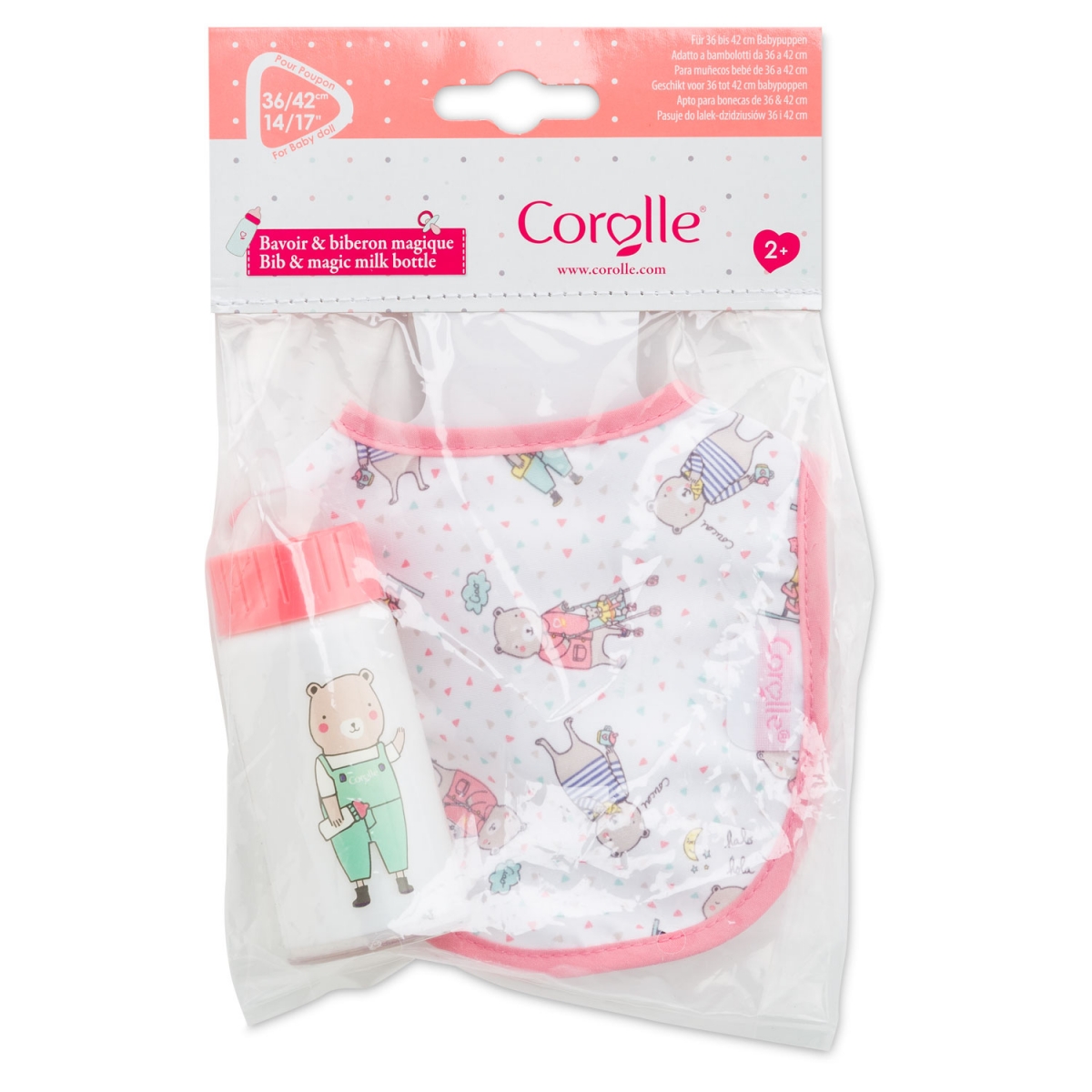 Corolle - , Bib and Magic Milk Bottle for 14 / 17 baby doll (9000140680)